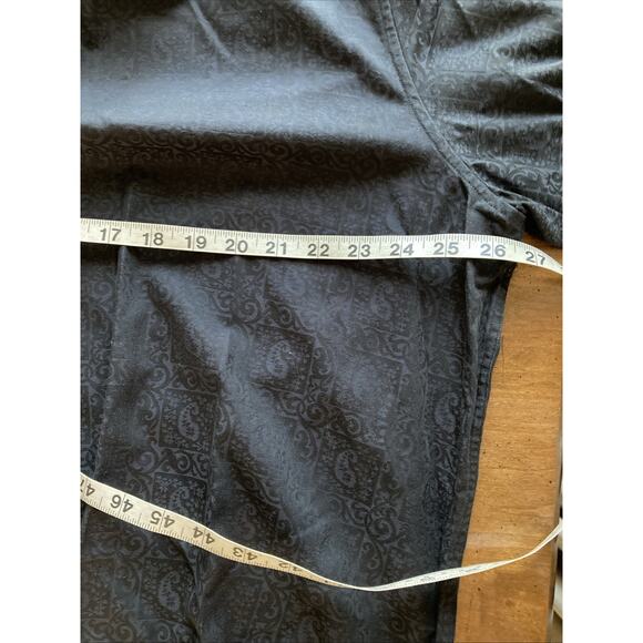 Robert Graham Paisley Shirt Men's Sz XLT Black Long Sleeve Bandana Prom Goth - Picture 7 of 8